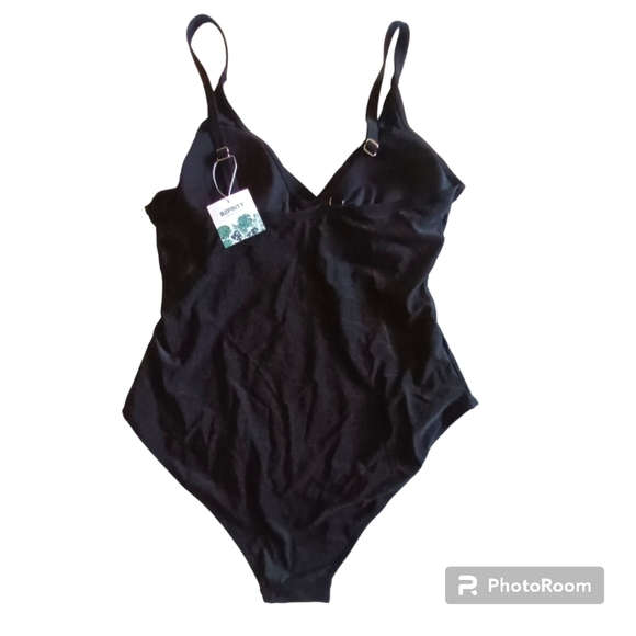 B2prity One Piece Swimsuits Tummy Control Front Cross Slimming V-Neck Si… - Picture 8 of 11